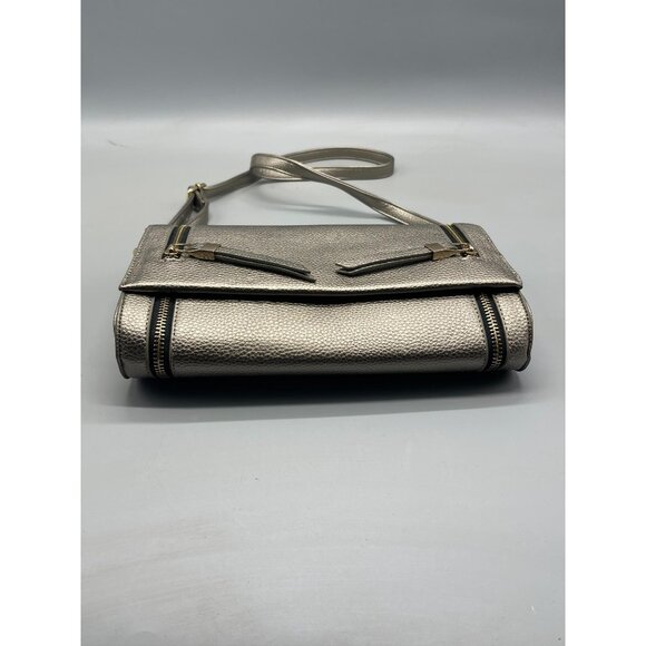 Dream Control clutch handbag purse gold snap front adjustable strap 2 zip READ - Picture 3 of 13